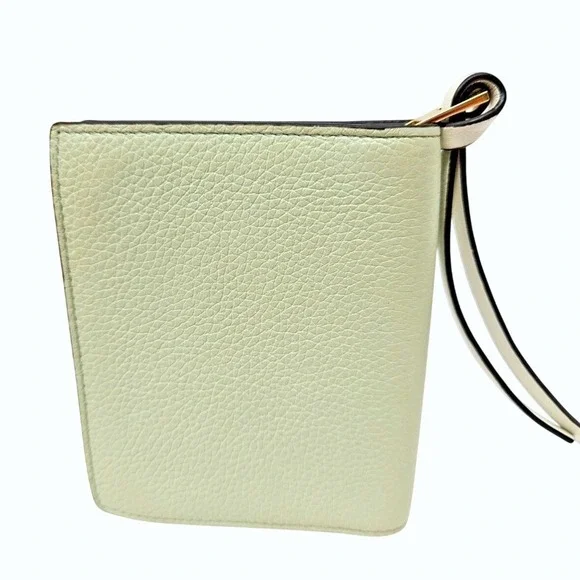 LOEWE Puzzle Bifold Wallet Leather Matcha Green Beige SET Box + Booklet AUTH - Picture 3 of 13